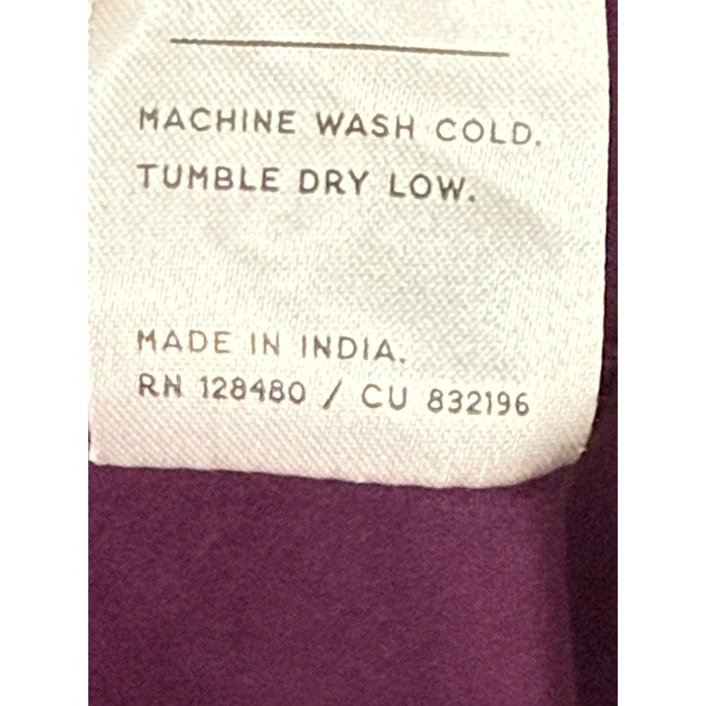 Pact Organic Cotton Fit &Flare Plum Color Midi Dress Pockets Size XL Sustainable - Picture 7 of 8